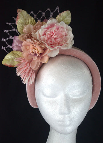 PALE PINK floral headband