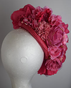 Hot pink floral hat