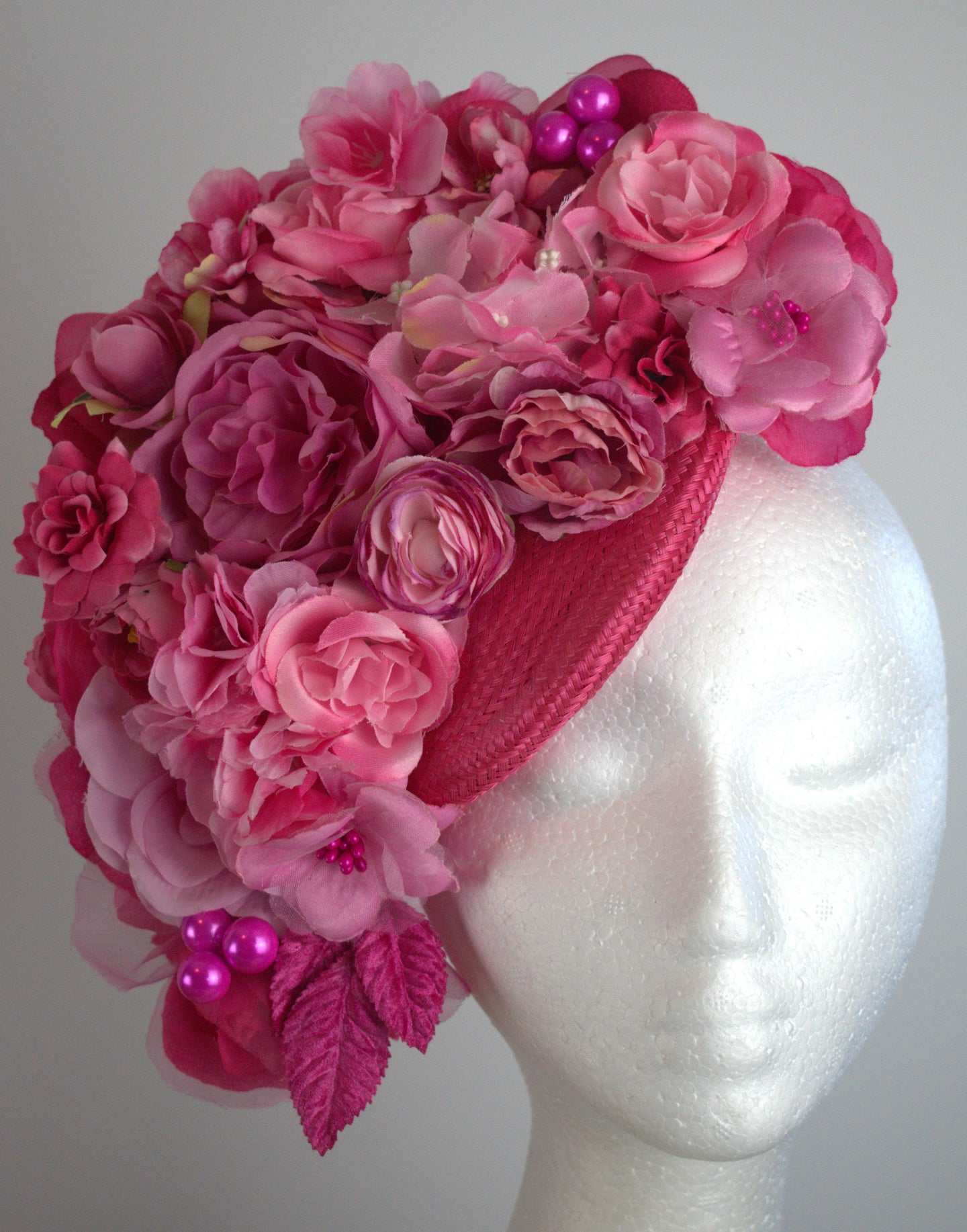 Hot pink floral hat