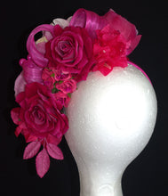 Load image into Gallery viewer, Hot pink floral crown