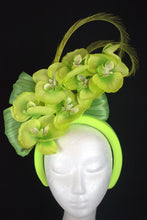 Load image into Gallery viewer, Lime green floral headband