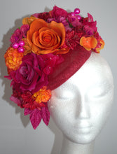 Load image into Gallery viewer, Hot pink, orange and red floral hat