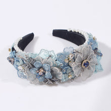 Load image into Gallery viewer, Blue jewelled headband