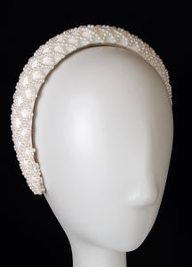 Cream pearl headband fascinator