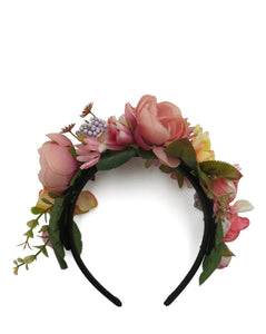 Pink floral headband