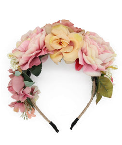 Pink floral crown